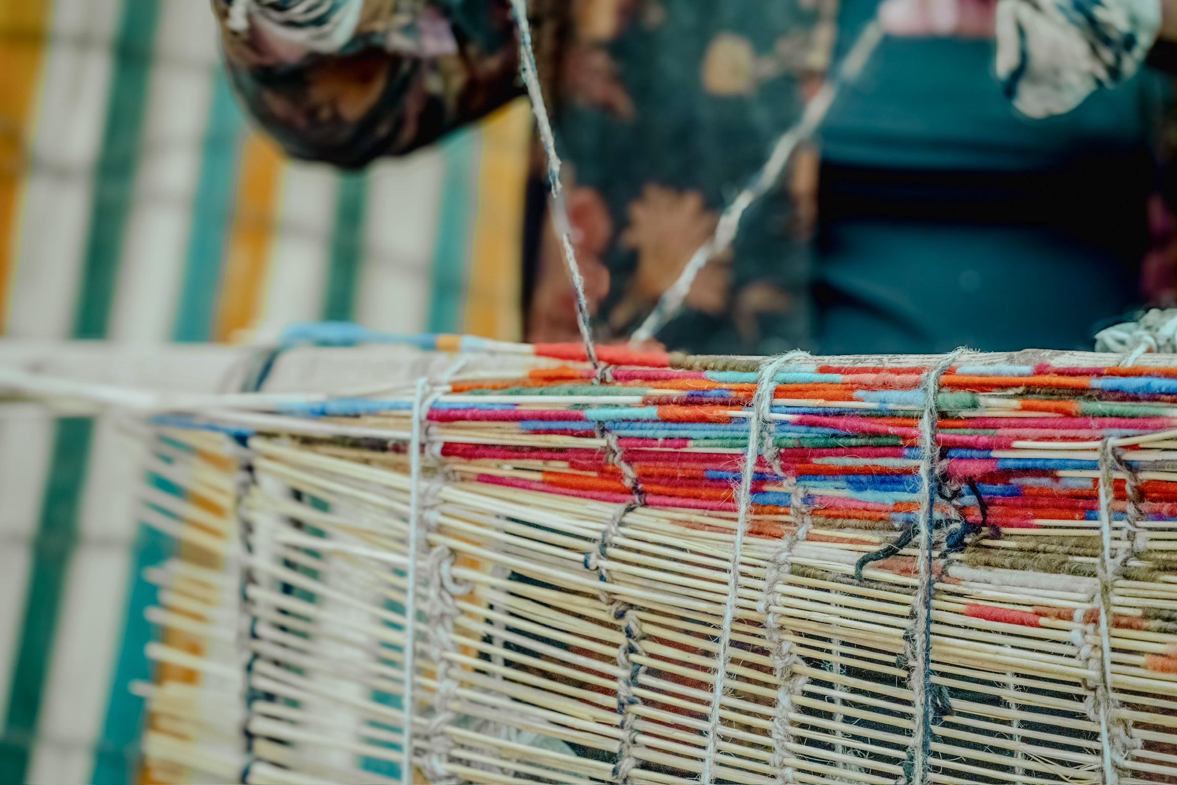 Flechtwand einer Jurte